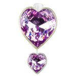 Blomdahl Natural Titanium Navel Swarovski Crystals Heart Pendant
