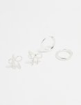 Sterling Silver Bow & Hoop Earrings 2-PACK