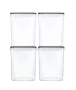 Food Storage Containers Airtight Canisters Large 5.2L Plastic Black