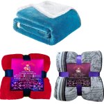 Three Styles Flannel Blanket Two Big And One SMALL.3 Pieces Value Pack Sherpa Flannel Blanket Warm Lightweight Microfiber |blank