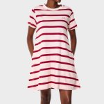 Jeep Womens Striped Citilite Dress In Rose Gold red - Rose Gold red 3XL