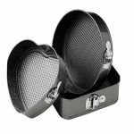 Zs - 3 Pcs Non Stick Removable Bottom Shape Cake Mould