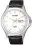 Classic Day Date Black Leather Strap Men's Watch - BF2009-11A
