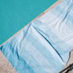 Stripe Backed Fouta - Aqua