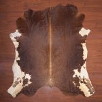 B Grade Nguni Hide 177 Brown white XL - Extra Large Brown white Panelled