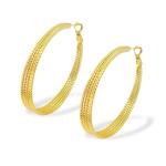 Goldair Gold Tone Multistrand Hoops