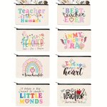 Cosmetic Bag Makeup Bag Zipper Pouch Lightweight Makeup Organizer For Travel Pencil Pouch Toiletry Bag For Women And Men Teacher