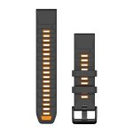 Garmin Quickfit 22MM - Graphite spark Orange Silicone