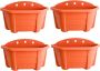 4-PACK Wall Mounted Hanging Planters For Balcony And Fence
