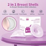 Reusable Silicone Breast Shields & Milk Collectors: Food Grade Bpa Free Easy To Clean & Sterilize