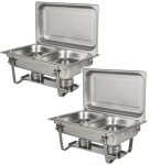 Stainless Steel Double Chafing Dish - Pack Of 2 280 Quart Single Pan