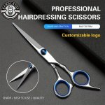 Professional Hairdressing Scissors 6-INCH Stainless Steel Sharp Blades Ergonomic Comfort Grip With Customizable Logo Suitable Fo
