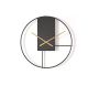 40CM Black Gold Metal Analogue Wall Clock With Built In LED Light - Ems