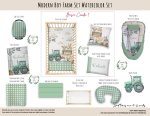 Cot Duvet Bedding Farm Modern Boy Farm Set Watercolour Set