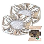 2 Pack Satin Pillowcase Cover - Metallic Standard Fit - Silver