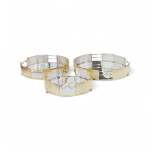 3 Piece Mirror Tray Set Gold