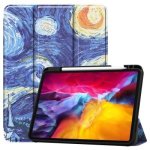Colored Drawing Horizontal Flip Tpu + Pu Leather Case With Three-folding Holder & Sleep Wake-up Function & Pen Slot For Ipad P
