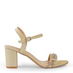 Goldair Gold Mid Block Heels