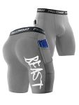 Men's Letters Print Sports Shorts Active Skinny High Stretch Trousers For Hiking Jogging Cycling Outdoor Fitness Workout