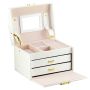 3TIER Jewelry Storage Organizer Lockable Box