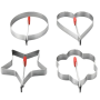 - Stainless Steel Frying Egg Omelette Pancake Cooking Mold Set Of 4
