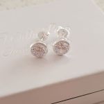 Jenna 925 Sterling Silver Cz Ear Stud Earrings Size: 7MM