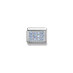Composable Classic Link In Silver And Light Blue Stones