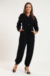 Emmie Airflow Long Sleeve Full Length Black Jumpsuit