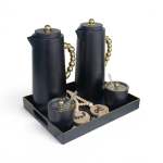 6 Piece Breakfast Server Set Black