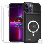 Battery Case For Iphone 13 Pro Max Enhanced 12000MAH Portable Protective Wireless Charging Case Support Carplay Compatible With