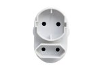 Redisson 2 Way Adaptor 5PC 1 X Round 2 Pin 16A 1 X 2 Pin 5A Na Plug Pin White
