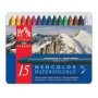 Neocolor II Artists Watercolour Crayons - 15 In A Metal Box
