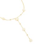 Goldair Gold Plated Diamante White Flower Y-necklace