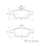 Stone Brake Pad Set Rear SP38620