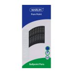 Marlin Pure Point Transparent Medium Pens 1'S Blue Bulk Pack Of 100