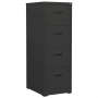 Metal 4 Drawer Cabinet - Fine Living - Black