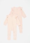 Cotton On The Long Sleeve Rib Romper - Pink Pearl vanilla Stripe & Pink Pearl