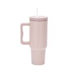 1200ML Matte Stainless Steel Flask Bottle With Lid Straw & Handle
