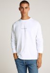 Calvin Klein Grid Monogram Ls Tee - Bright White