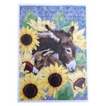 Deco Print Paper Donkey And Sunflowers A4