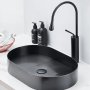 Maeve Gold Single Bowl Oval Sink Kitchen Bar Sink Top Mount -black