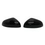 Rear View Mirror Cover Trim Car Accessories Pair Replacement Rearview Side Mirror Covers Carbon Compatible For Ford Fiesta MK8 2018-2024 Matte Black