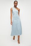 Superbalist Denim Asym Midi Dress - Light Blue