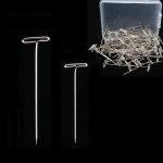 50PCS Long T Pins Silver Wig Pins For Wigs Making display On Mannequin Canvas Head 38 51MM T Pins Needle Salon Styling Tools