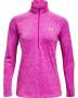 Women's Ua Tech Twist Zip - Meteor PINK-660 / XS