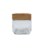 Sq Jar With Wooden Lid 780ML