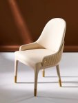Luxurious And Modern Dining Chair Upholstered In Microfiber