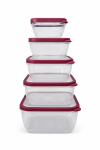 Alta 10-PIECE Rectangular Nesting Food Storage Containers With Vented Lids
