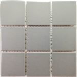 Dove Grey Glazed Porcelain Mosaic Tiles Sheet Size 15X15CM
