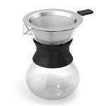 Boxtree Pour Over Coffee Maker Set With Reusable Stainless Steel Drip Filter Elegant Coffee Dripper Pot Glass Carafe & Permanent